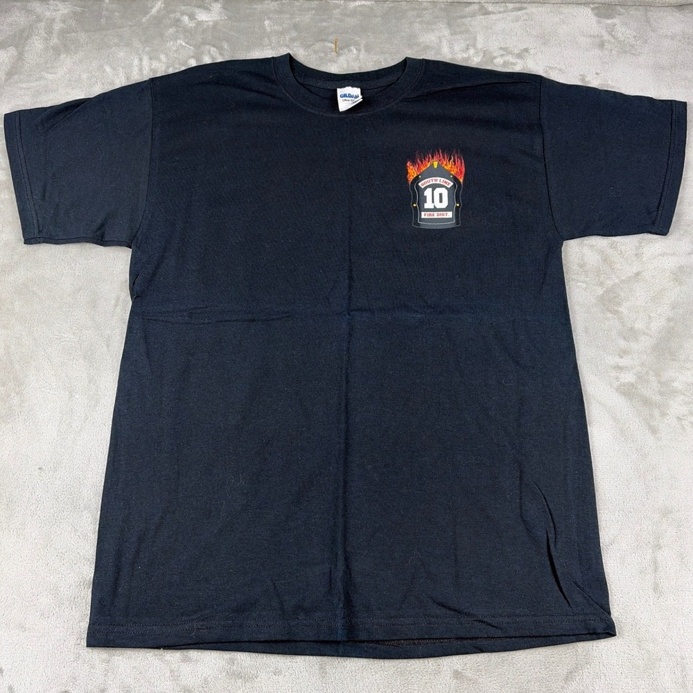 Gildan‎ South Line Fire District 10 Cheektowaga NY Fire Truck Graphic T-Shirt L